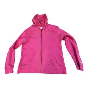 Champion womens sz Xl pink jacket full zip hoodie sweatshirt spring Barbie